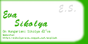 eva sikolya business card